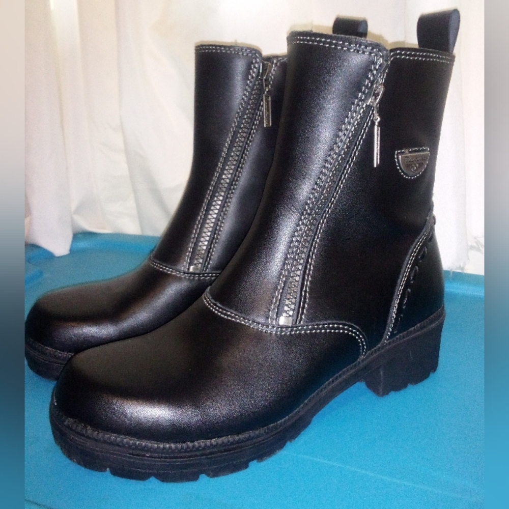 Milwaukee Women's Motorcycle Boots Leather Size 9B